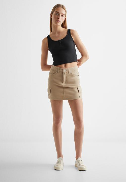 MANGO - T-shirt orchid - black
