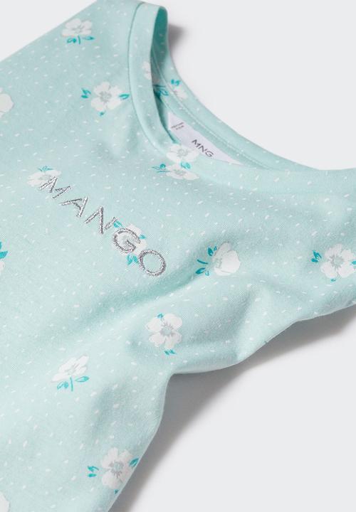 MANGO - T-shirt mangofi - pastel green