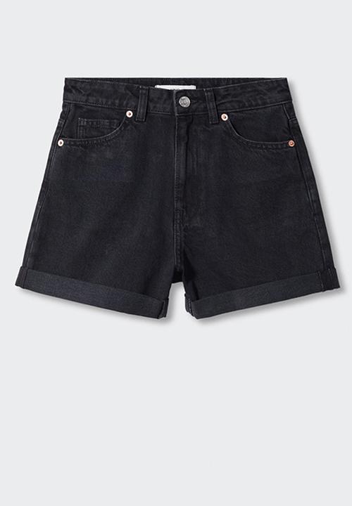MANGO - Shorts mom80 - black