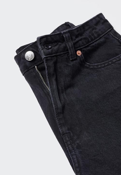 MANGO - Shorts mom80 - black