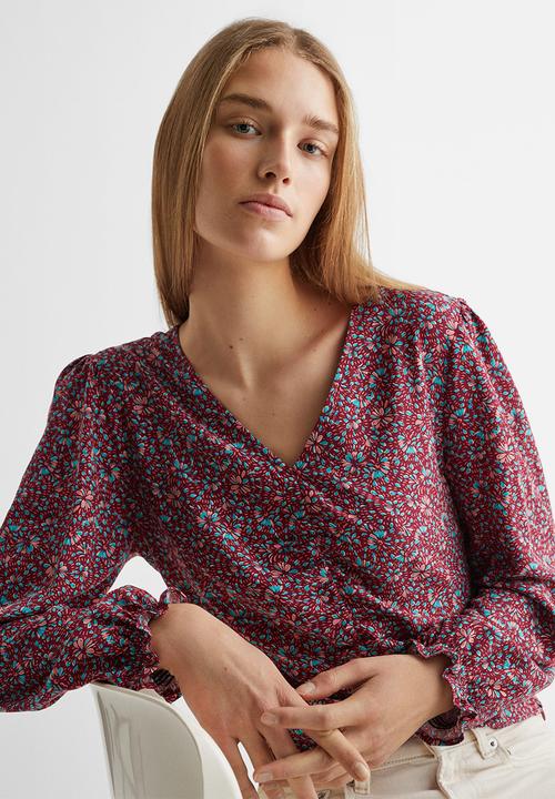 MANGO - Blouse lion - bordeaux