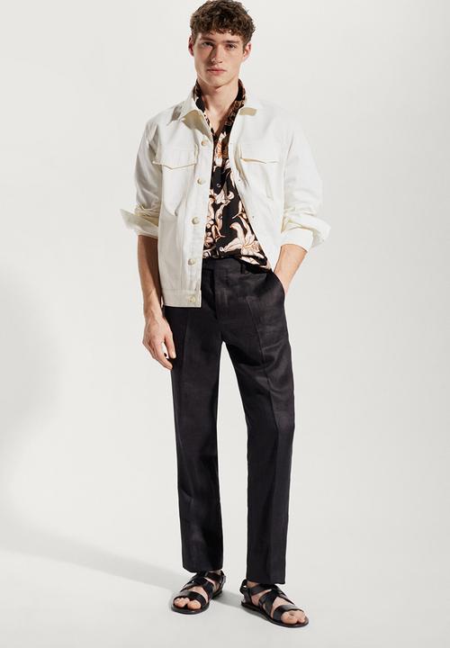 MANGO - Shirt pola - black