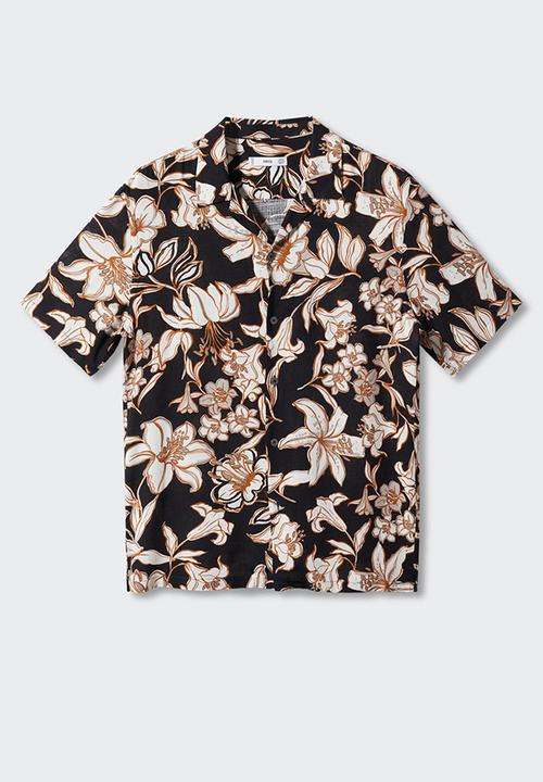 MANGO - Shirt pola - black