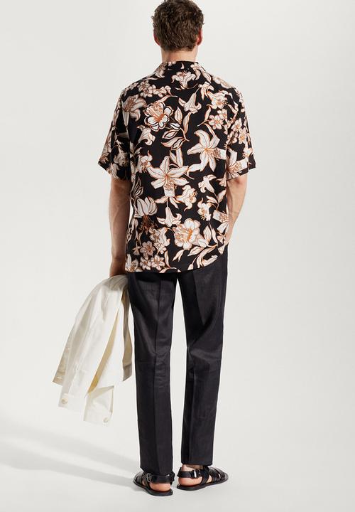 MANGO - Shirt pola - black
