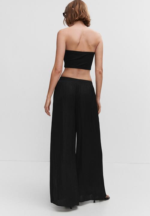 MANGO - Trousers moon - black