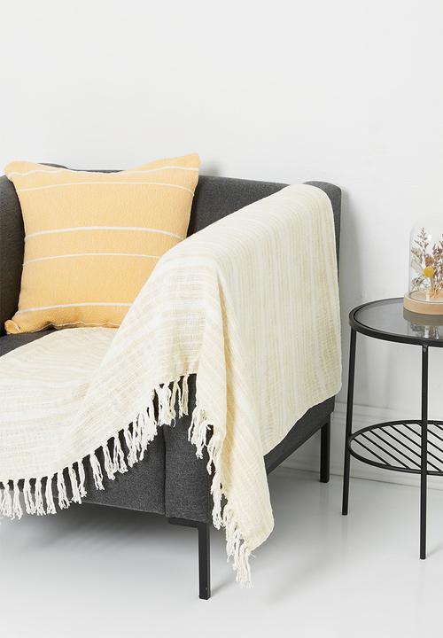 H&S - Clara cotton throw - off white