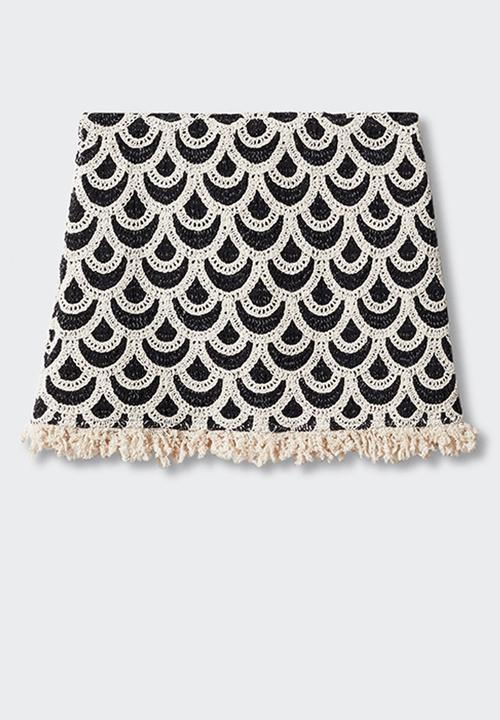 MANGO - Skirt ton - light beige