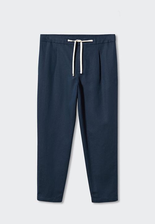 MANGO - Trousers romelino - navy