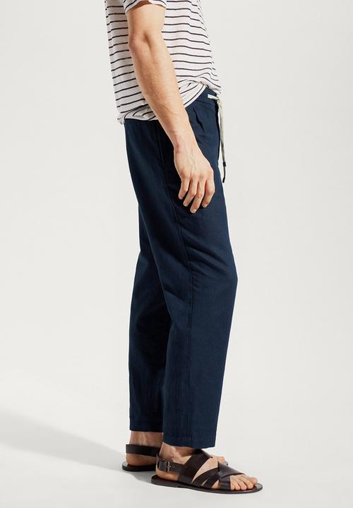 MANGO - Trousers romelino - navy
