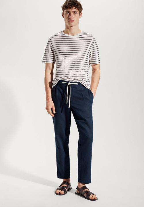 MANGO - Trousers romelino - navy