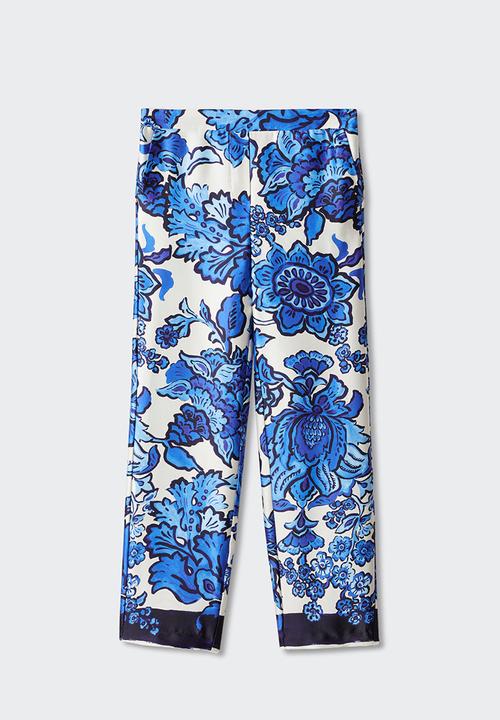 MANGO - Trousers berries - mid blue
