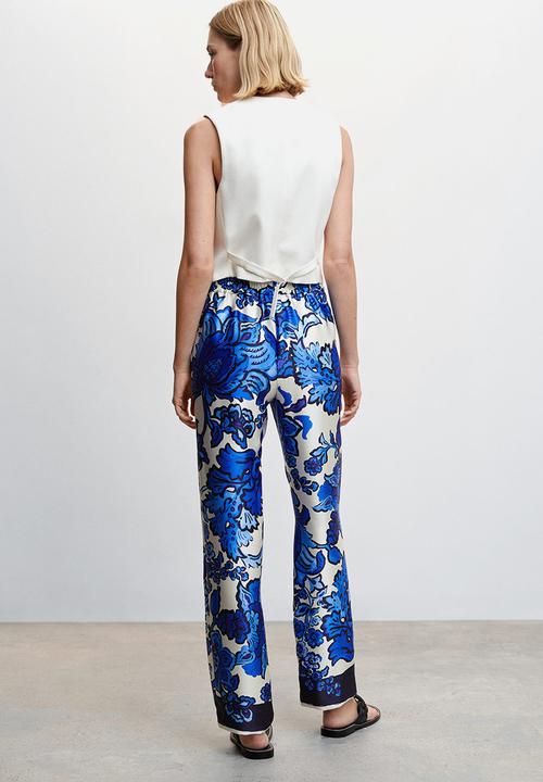 MANGO - Trousers berries - mid blue