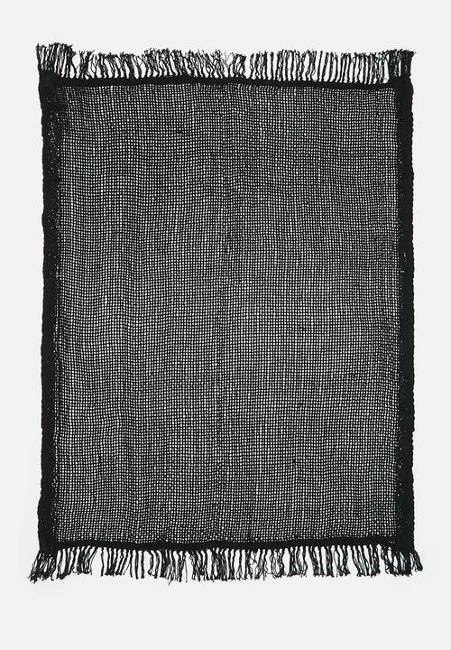 H&S - Sona cotton throw - black