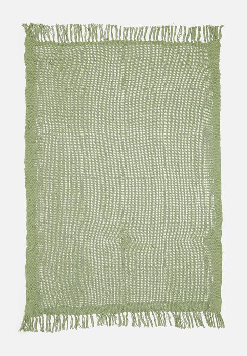 H&S - Sona cotton throw - green
