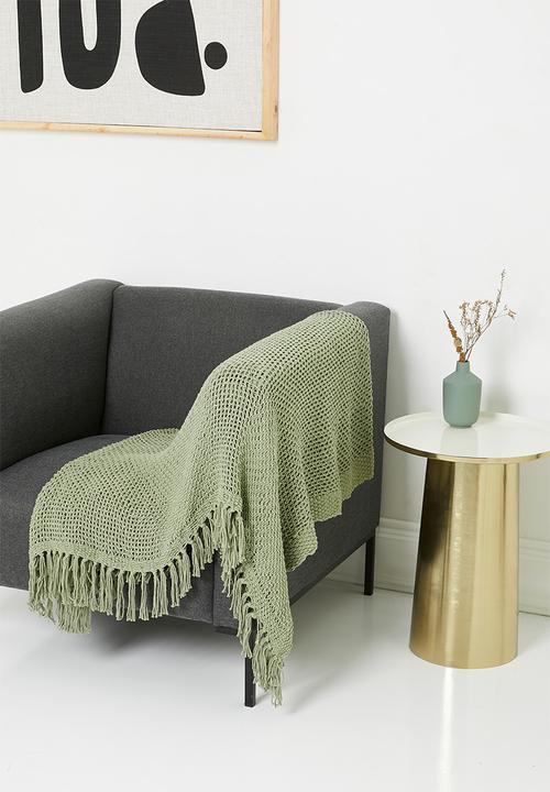 H&S - Sona cotton throw - green