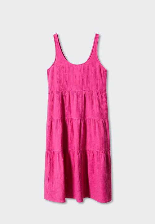 MANGO - Dress bambu - bright pink
