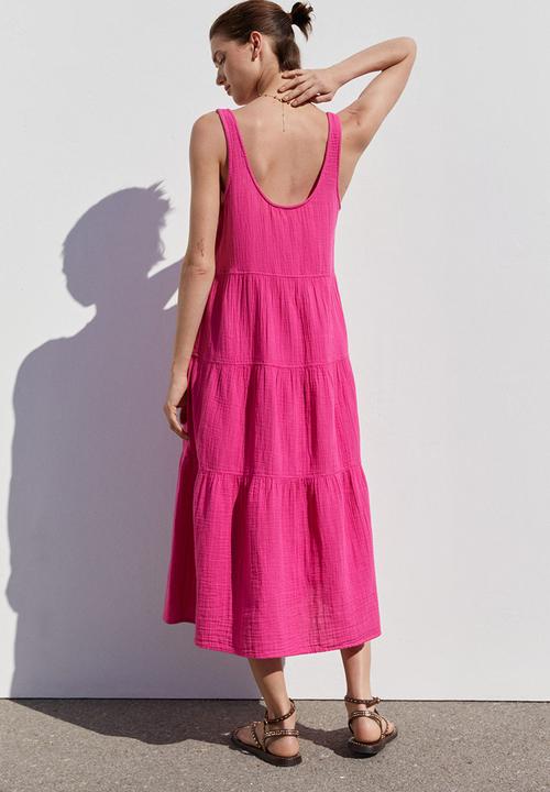MANGO - Dress bambu - bright pink