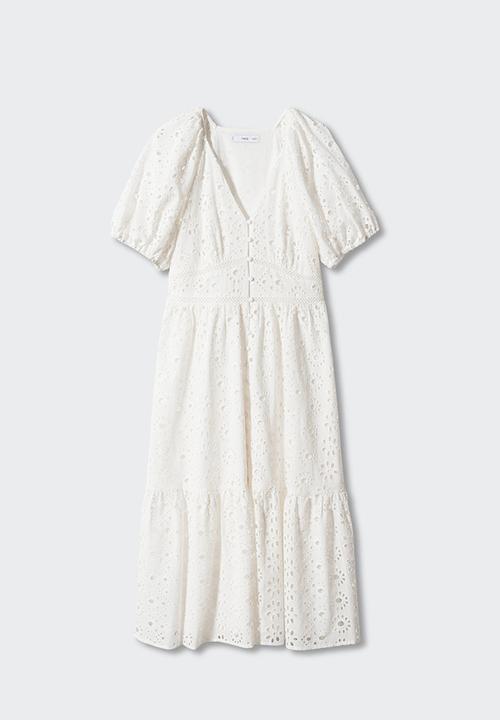 MANGO - Dress romi - white