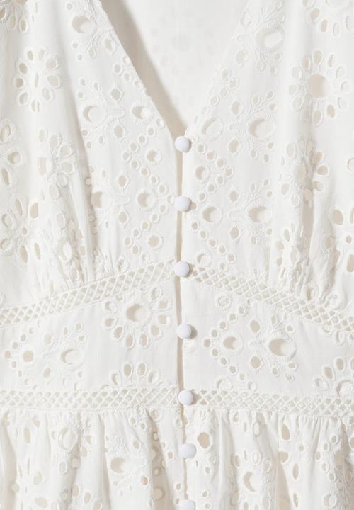 MANGO - Dress romi - white