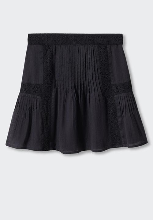 MANGO - Skirt blacky - black