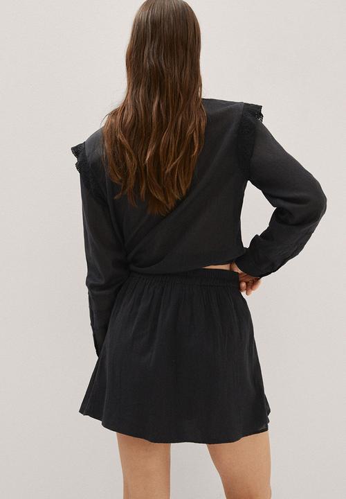 MANGO - Skirt blacky - black