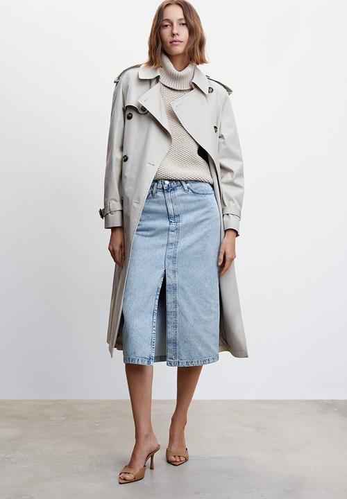 MANGO - Skirt soleil - open blue