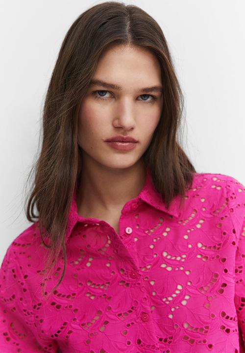 MANGO - Shirt aperol - bright pink