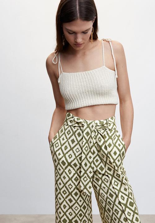 MANGO - Trousers plumas - light beige