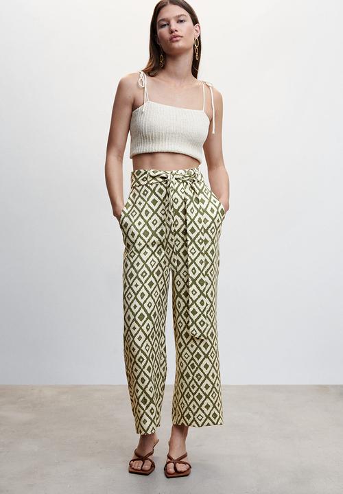 MANGO - Trousers plumas - light beige