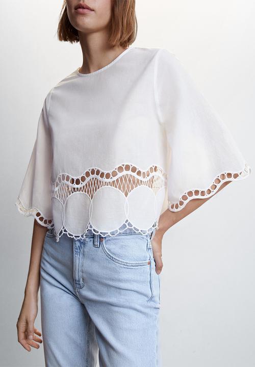 MANGO - Blouse sun - white
