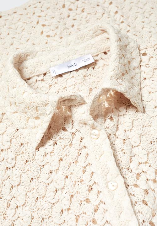 MANGO - Shirt elena - light beige