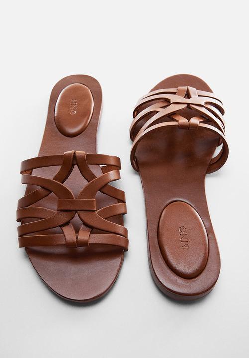 MANGO - Pisca sandal - medium brown