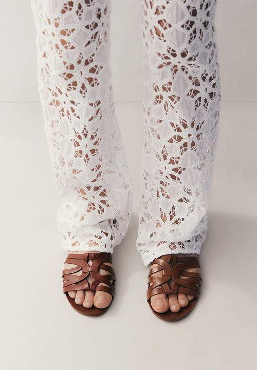 MANGO - Pisca sandal - medium brown