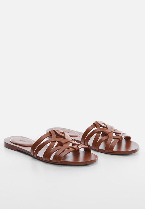 MANGO - Pisca sandal - medium brown