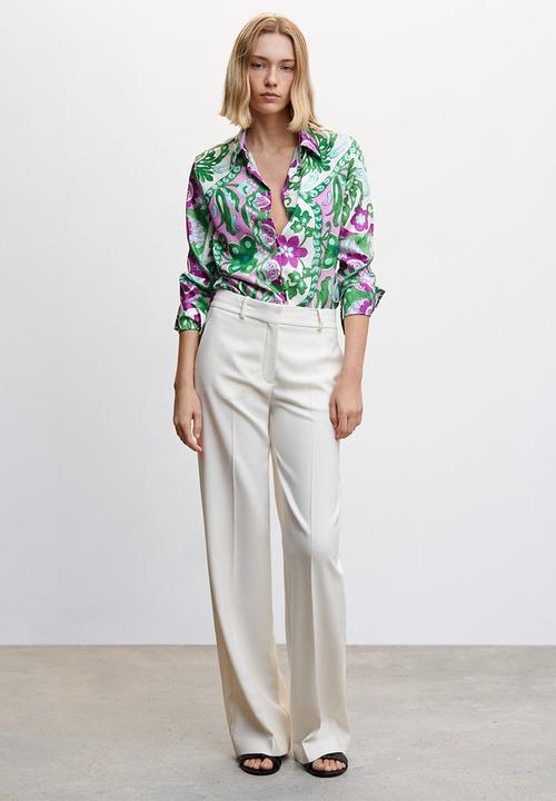 MANGO - Shirt sandy - green