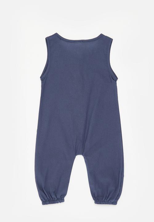 Pop Candy - Button down romper - navy