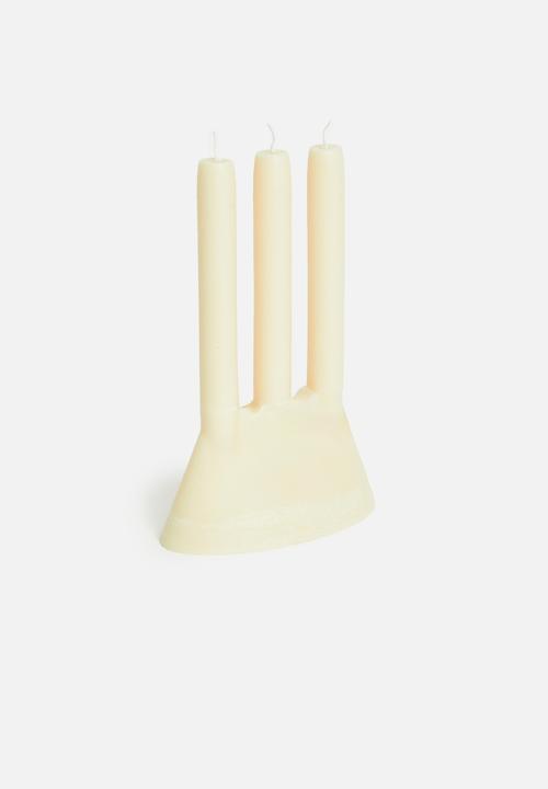 Okra Candle - Trident candle - ivory