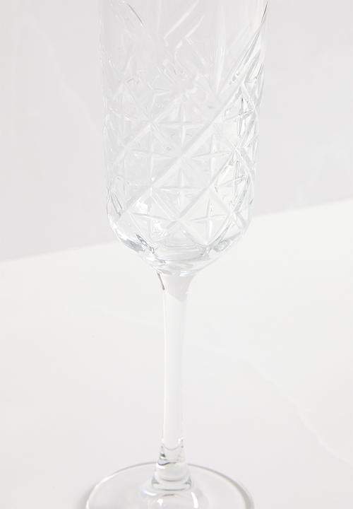 Sixth Floor - Timeless Champagne Flute Set of 4 - Crysta