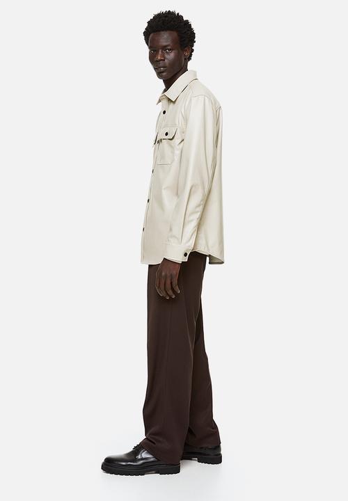 H&M - Coated overshirt - light beige