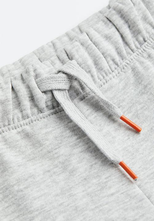 H&M - Printed joggers - grey marl/block-coloured 