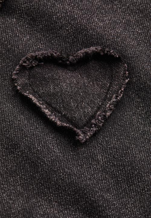 H&M - Wide trousers - black/hearts 
