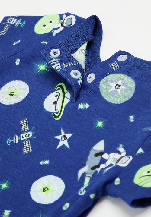 Converse - Space cruisers aop romper - converse blue
