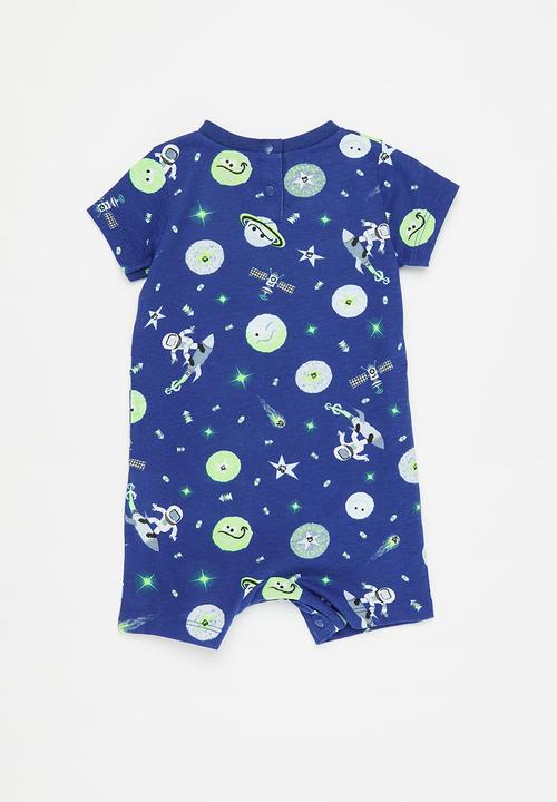 Converse - Space cruisers aop romper - converse blue