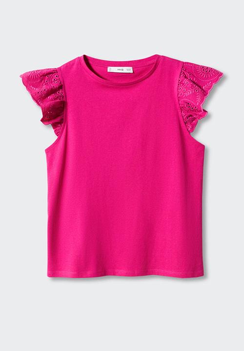 MANGO - T-shirt duna - bright pink