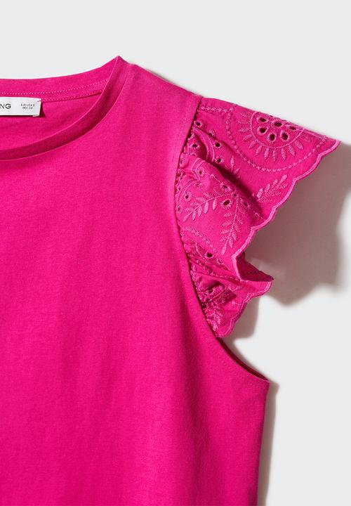 MANGO - T-shirt duna - bright pink