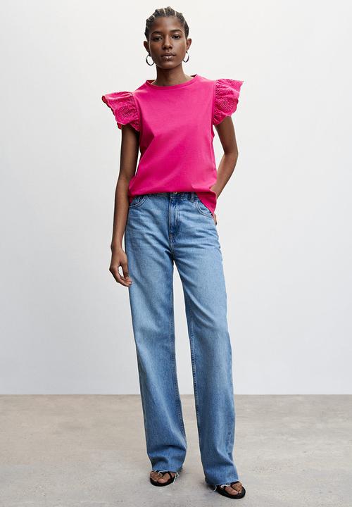 MANGO - T-shirt duna - bright pink