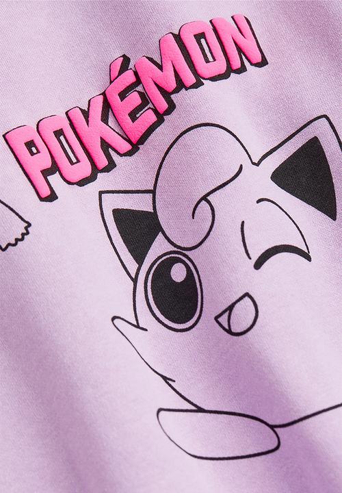 H&M - Printed hoodie - light purple/pokémon 
