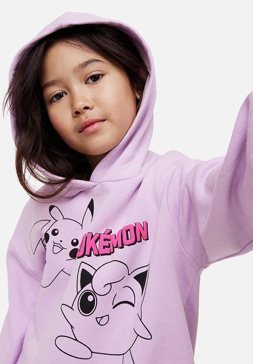 H&M - Printed hoodie - light purple/pokémon 