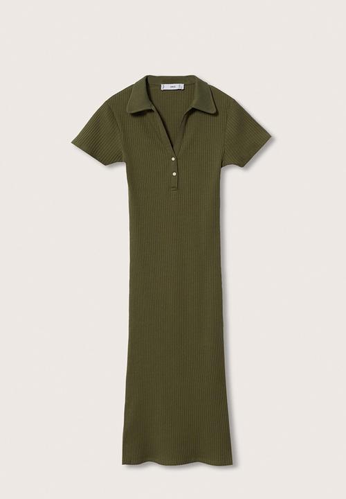 MANGO - Dress shannon - beige/khaki