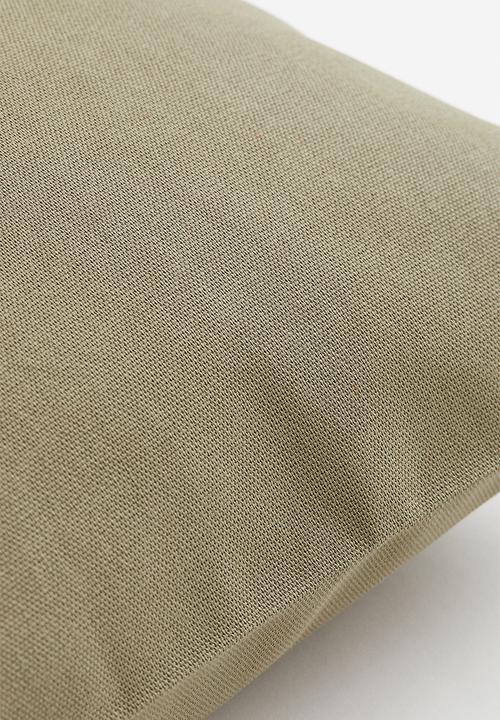 H&M - Cotton canvas cushion cover - khaki green 